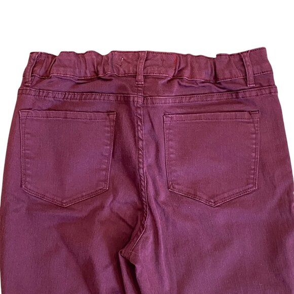 Women’s Code Bleu Chelsea Classic Straight Jeans Sz 8 Burgundy/Maroon Red #330L - Picture 9 of 13